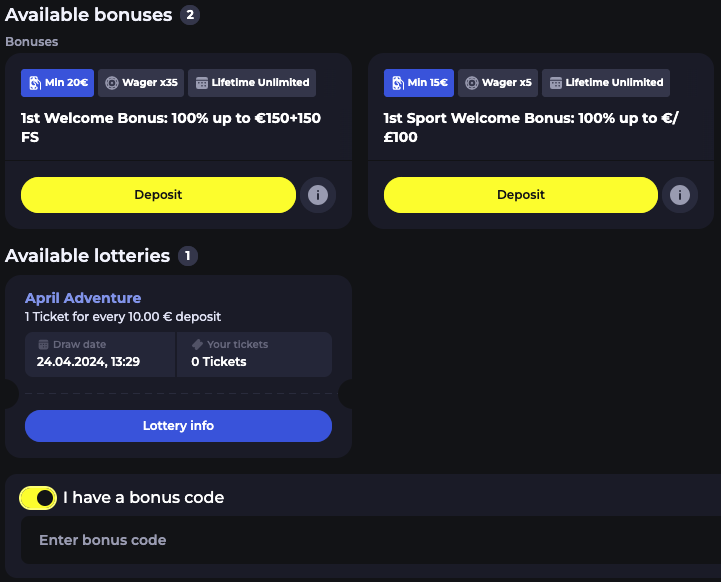 BDM Bet Claiming Bonuses